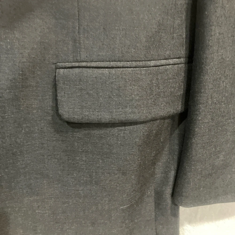 Stafford Mens Charcoal Gray Two Button Notch Lapel Blazer Sport Coat‎ Jacket 42L